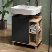 Vicco Karen mosdószekrény, 60 cm, sonoma / antracit