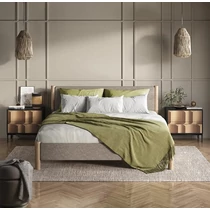 Vicco Eliza modern éjjeliszekrény szett – fekete-tölgy, 2 db, MDF
