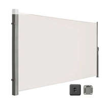 Kültéri kihúzható szélfogó, térelválasztó–160×400 cm,bézs