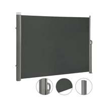 Kültéri kihúzható szélfogó, térelválasztó–180×450 cm, antracit
