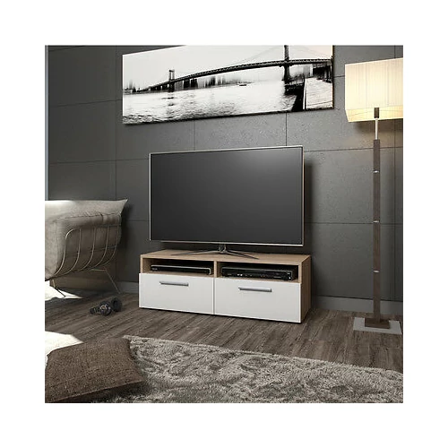 Vicco Diego TV állvány, 95 cm, tölgy-fehér