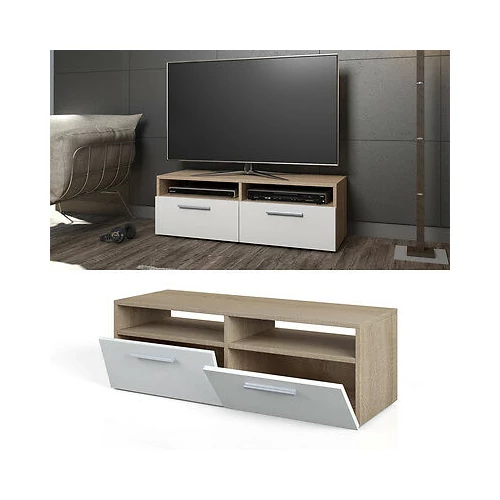 Vicco Diego TV állvány, 95 cm, tölgy-fehér