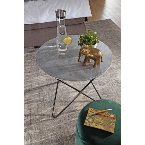 Wohnling design kerek dohányzóasztal, 60 cm, beton