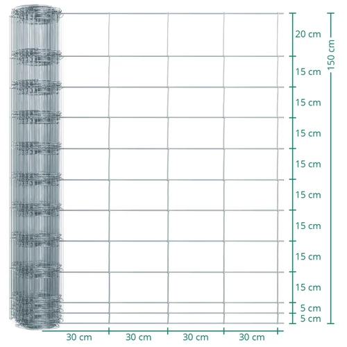 Voss farming horganyzott vadkerítés 1,5 x 50 m (68975)