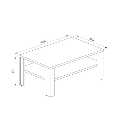 Vicco dohányzóasztal, 100 cm, fehér