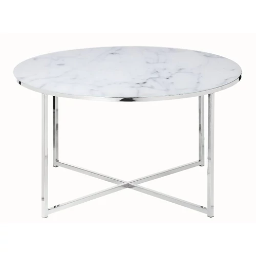 SalesFever Daisy kerek dohányzóasztal, ⌀ 80 cm, fehér