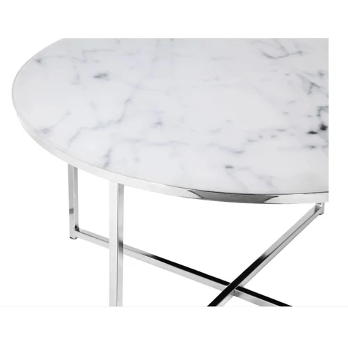 SalesFever Daisy kerek dohányzóasztal, ⌀ 80 cm, fehér