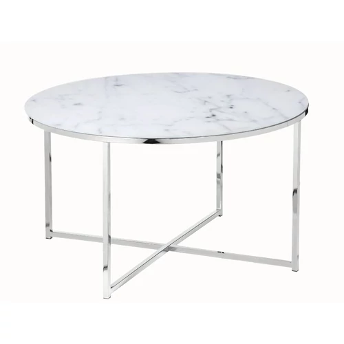 SalesFever Daisy kerek dohányzóasztal, ⌀ 80 cm, fehér