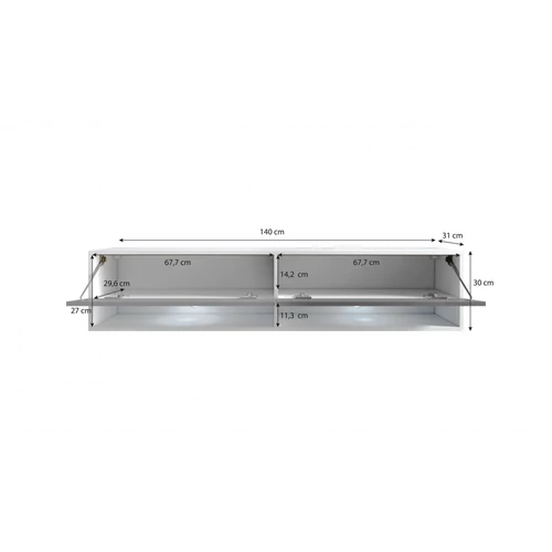 Acapulco lebegő TV állvány, 140 cm