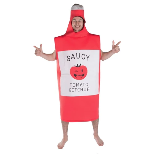 Ketchup felnőtt jelmez, unisex, egy méretes