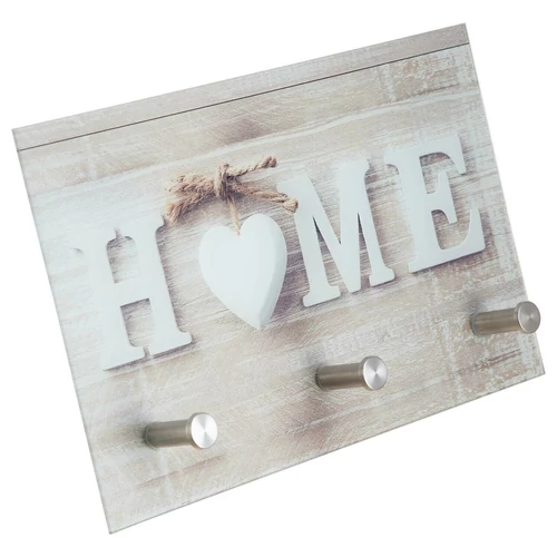Spiegelprofi Home feliratú fali fogas, 40 cm, üveg