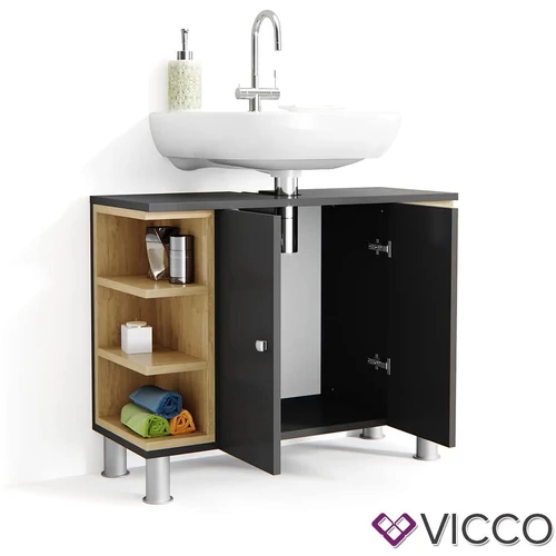 Vicco AQUIS mosdószekrény, 80 cm, antracit-tölgy