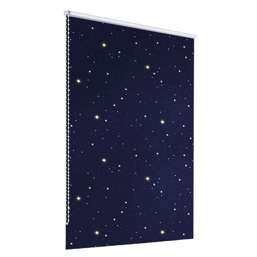 ECD 120x150cm hőszigetelő roló, fúrás nélkül, kék, csillag mintával