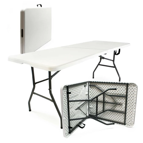 Wiltec összecsukható HDPE kempingasztal, 180 x 75 x 74 cm (61025)