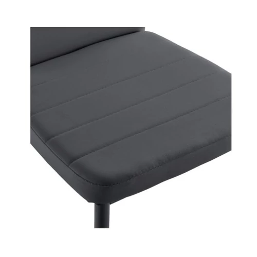 [en.casa] ® párnázott műbőr étkezőszék, 2 db, sötétszürke