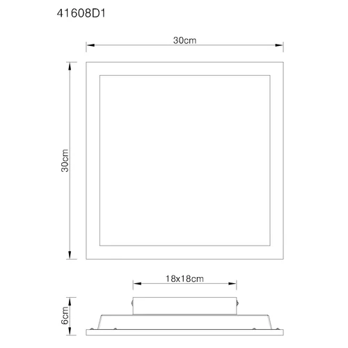 Globo Doro Led Panel 30×30 cm (41608D1), 750 lm, 12 W