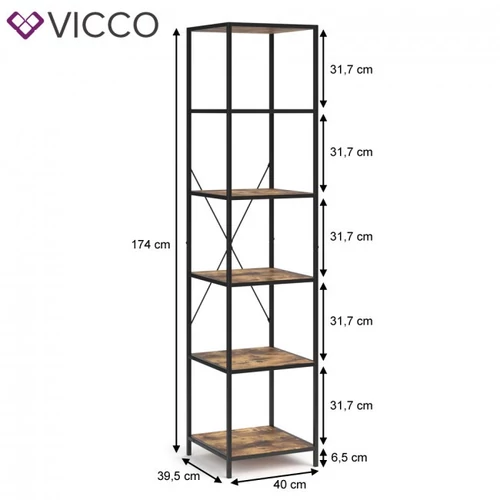 Vicco Fyrk álló polc, 40 x 174 x 39,5 cm