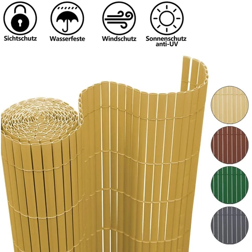 Hengda belátásgátló, átlátásgátló és szélfogó műnád, PVC kerítés lezáró szegéllyel,160x400 cm