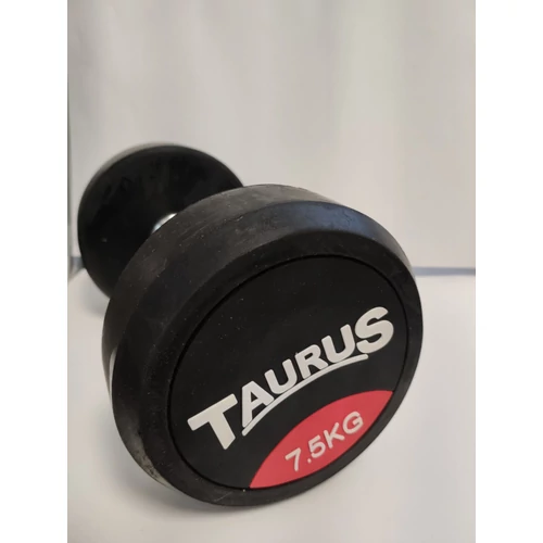 Taurus gumírozott egykezes súlyzó szett, 7,5 kg, 2 db