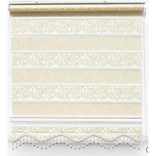 Jacquard sávos roló, dupla roló, zebra roló, 160×200 cm, arany