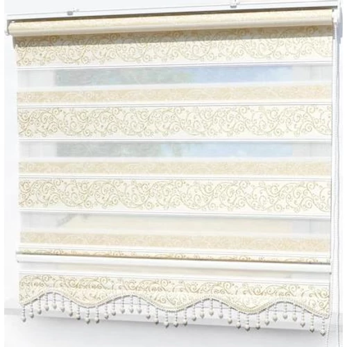 Jacquard sávos roló, dupla roló, zebra roló, 160×200 cm, arany