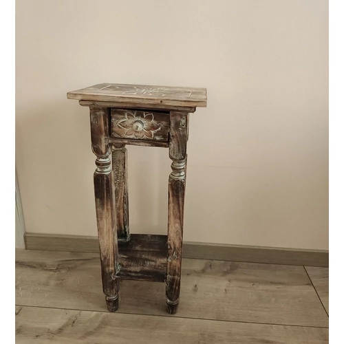 Shabby telefonasztal, tömör fa