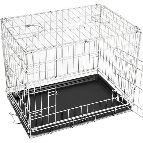 Leopet fém kutyaketrec, szállító box