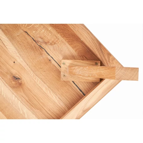 Mutoni tömör tölgyfa dohányzóasztal, 110x60x38 cm, B. kategória
