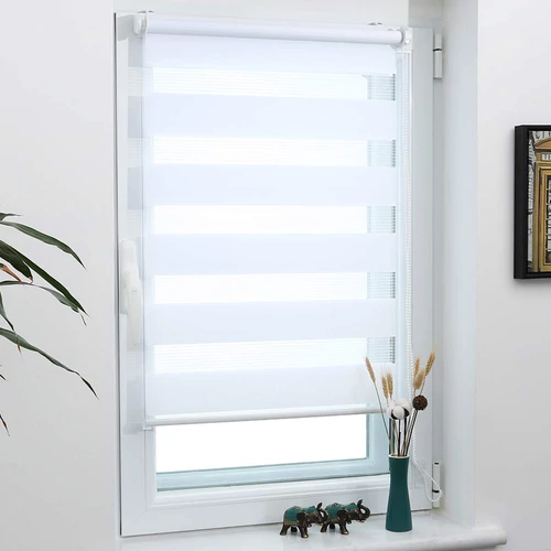 Grandekor 70 X 150 cm sávos roló, dupla roló, zebra roló, fúrás nélkül, fehér