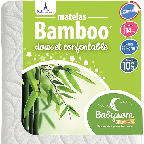 Babysom bambusz gyerekmatrac, 60×120 cm