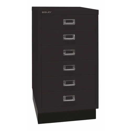 BISLEY – MultiDrawer™ acél fiókos tároló, fekete, B. kategória