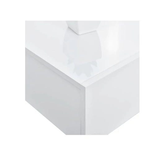 [en.casa]® Fali éjjeliszekrény 1 fiókkal 46 x 30 x 15 cm, fényes fehér