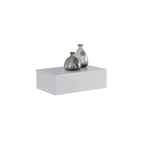 [en.casa]® Fali éjjeliszekrény 1 fiókkal 46 x 30 x 15 cm, fényes fehér