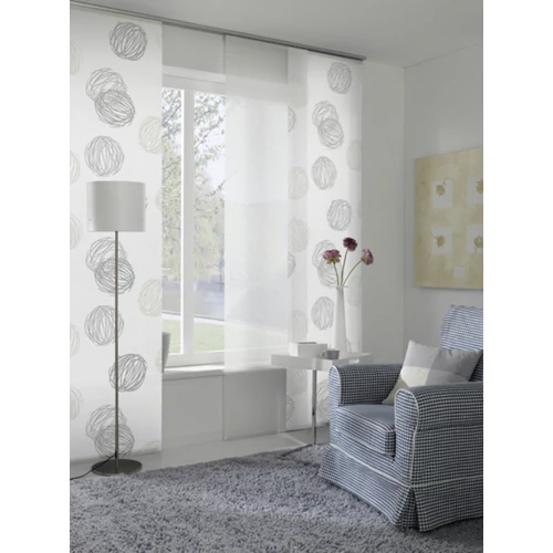 Gardinia Atlanta lapfüggöny sín 3 soros, 160 cm, ezüst