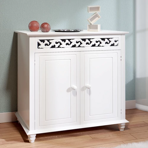 Casaria Jersey MDF komód, 76x65x35 cm, fehér