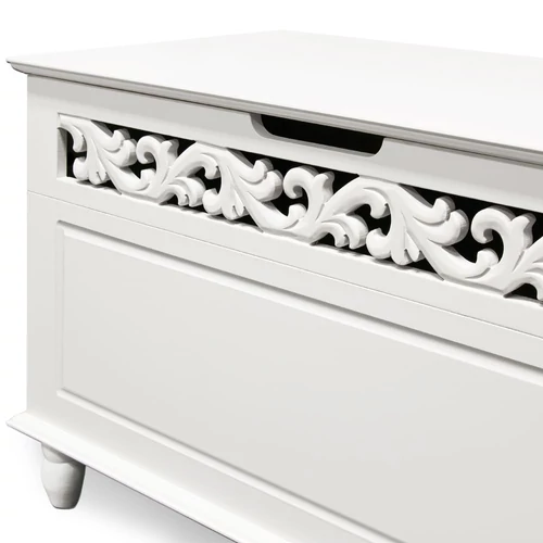 Casaria Jersey MDF tárolóláda, pad, 80x40x48 cm, fehér