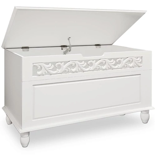 Casaria Jersey MDF tárolóláda, pad, 80x40x48 cm, fehér