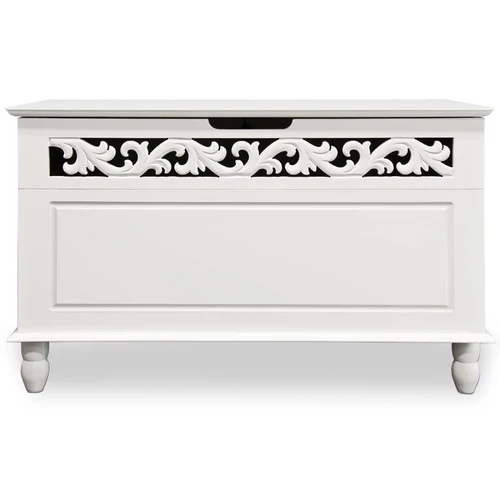 Casaria Jersey MDF tárolóláda, pad, 80x40x48 cm, fehér