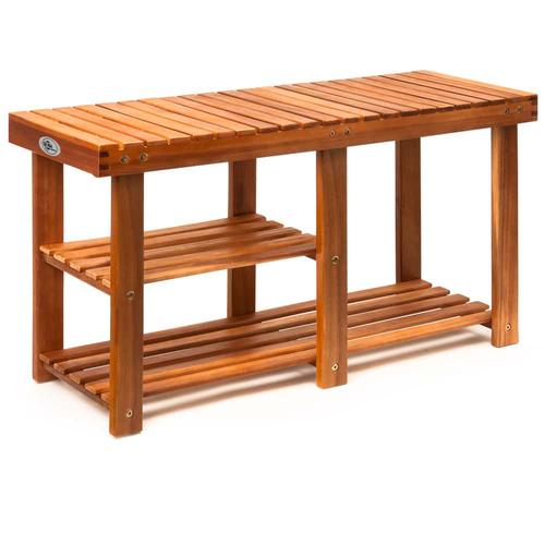 Casaria cipőtartó pad, akácfa, 87x28x45 cm