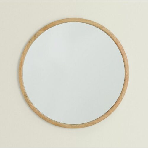 Zara Home kerek tükör fa kerettel, 55 cm
