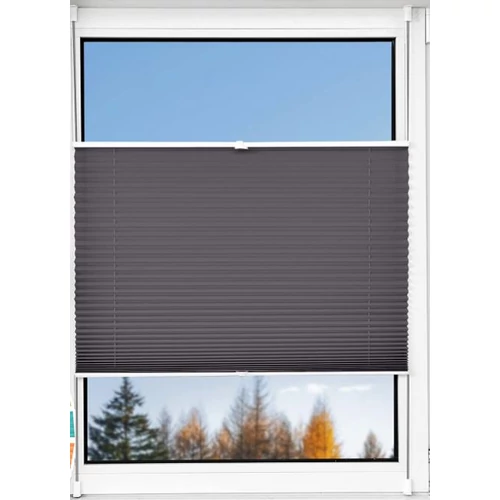 Oubo 50×130 cm harmónika roló, pliszé függöny, fúrás nélkül, antracit
