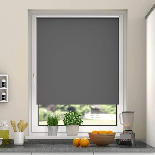 Deswin 90×230 cm hőszigetelő roló, fúrás nélkül, sötétszürke, B. kategória