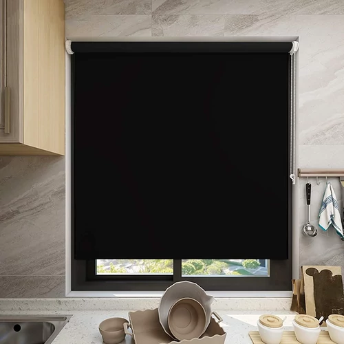 Deswin 55×160 cm hőszigetelő roló, fúrás nélkül, fekete