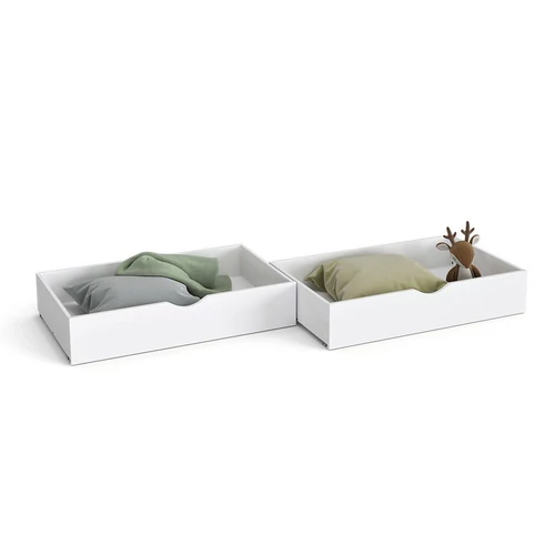 Vicco Noémi ágyneműtartó fiók szett, 2 db, fehér, 99,5×17,5×90,5 cm 