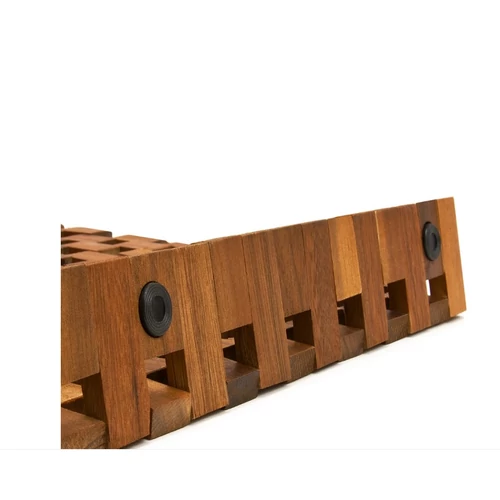 Casaria akácfa fürdőszobaszőnyeg, 80×50 cm, rácsos