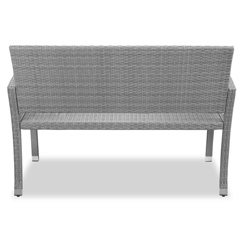 Casaria polyrattan kerti pad, szürke, 122 cm