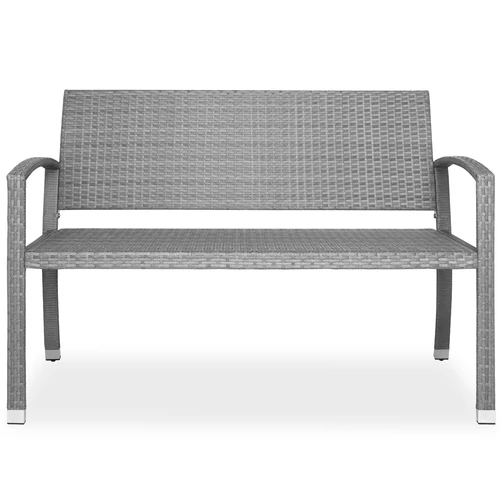 Casaria polyrattan kerti pad, szürke, 122 cm