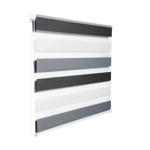 Woltu 85×150 cm sávos roló, dupla róló, zebra roló, 3 színű, fúrás nélkül