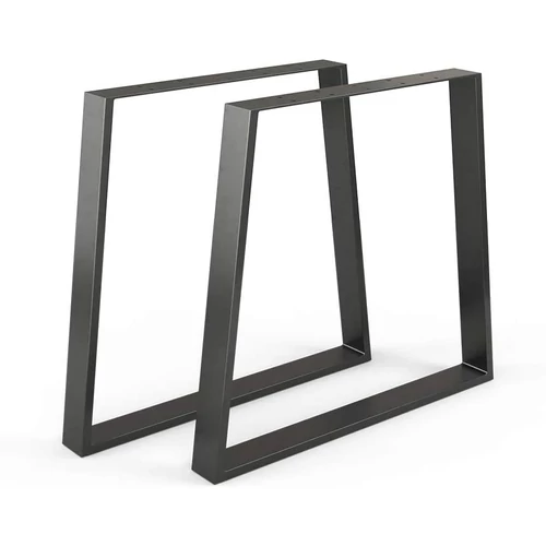 Vicco Loft acél asztallábak, 2 db, trapéz alakú, fekete, 72 cm