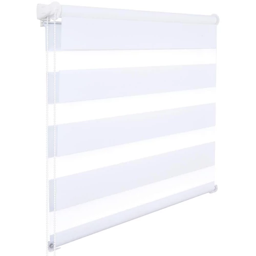 Woltu 75 X 150 cm sávos roló, dupla roló, zebra roló, fúrás nélkül, fehér